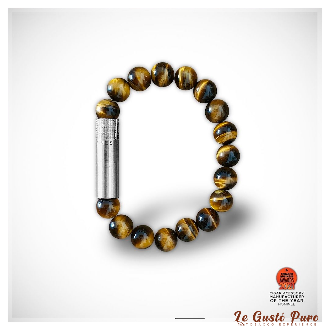 Furador charutos LES FINES LAMES Bracelete steel tiger eye L